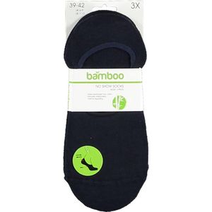 Apollo No-show Sokken Basic Terry Bamboe Blauw 3-pack Mt 43-46