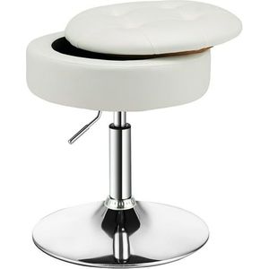 Coast make-up ontlasting met opslagruimte rond 360 ° roteerbare ontlasting gemaakt van PU lederen wit