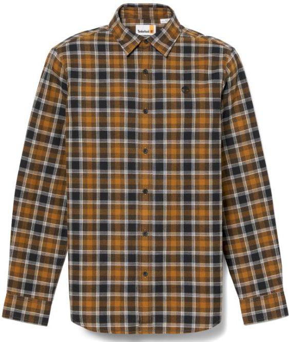 Timberland - Plaid Regular Fit Overhemd - Bruin - 100% Katoen