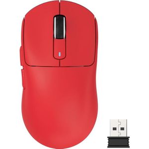ATTACK SHARK X3 Draadloze Gaming Muis - Wired/2.4G/BT5.4 - Lichtgewicht 49G - PAW3395 - 26000DPI - Rood