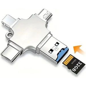 Garpex SD Kaartlezer USB C - Card Reader USB 3.0 - Aluminium