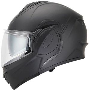 APEX MI200 Solid Mat Zwart Systeemhelm - Maat XL - Helm