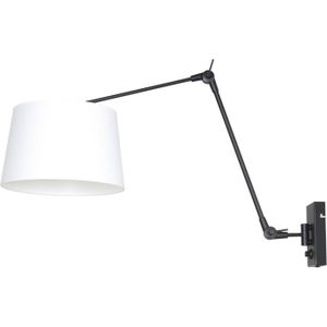 Steinhauer Wandlamp prestige chic 8186 zwart kap effen wit