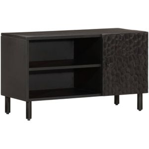 vidaXL Tv-meubel 80x31x46 cm massief mangohout zwart