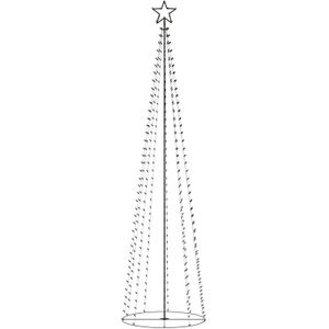 The Living Store Kerstkegelboom - Warmwit - 100 x 360 cm - Waterbestendig - 400 LEDs