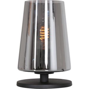 Steinhauer Ancilla tafellamp zwart glas 24 cm hoog