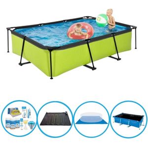 EXIT Zwembad Lime - Frame Pool 300x200x65 cm - Combi Deal