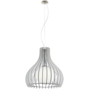 EGLO Tindori - Hanglamp - 1 Lichts - Nikkel-Mat - Wit