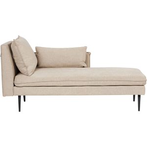 Beliani YERRES - Chaise longue-Beige-Polyester