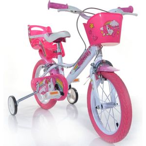 Dino Bikes Kinderfiets Unicorn 14"" roze