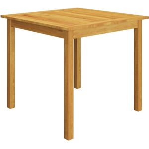 The Living Store Tuinset - Acaciahouten eettafel (85x85x74 cm) en grijze rattan stoelen (55.5x53.5x95 cm) - Stabiel en
