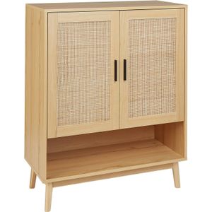 Beliani PEROTE - Sideboard-Lichte houtkleur-Rotan