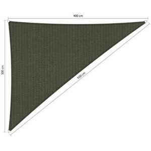Shadow Comfort® Driehoek 90° schaduwdoek - UV Bestendig - Zonnedoek - 3,00 x 4,00 x 5,00 CM - Deep Grey