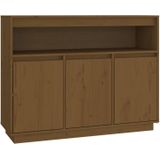 VidaXL Dressoir 104,5x34x80 cm Massief Grenenhout Honingbruin