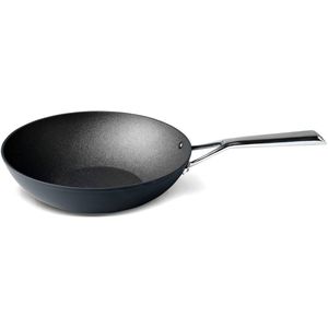 Materia wok - wokpan 28cm – Bakpan – Inductie pan – Keramische pan – Zwart