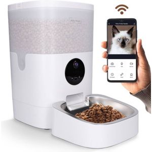 Pets Pride Voerautomaat Pro – 4 Liter - Full HD camera – App en audio – Automatische Voerbak Kat - Katten en Honden