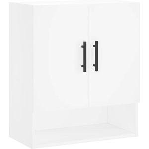 The Living Store Wandkast Opbergkast - 60x31x70 cm - Wit