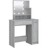 VidaXL Kaptafel met LED 86,5x35x136 cm - Grijs Sonoma Eikenkleurig