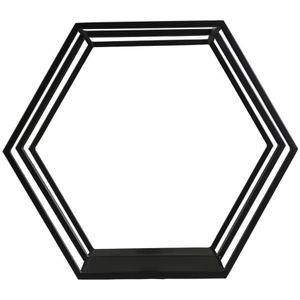 Light&living Wandrek+spiegel 57x25,5x50 cm HUAL mat zwart