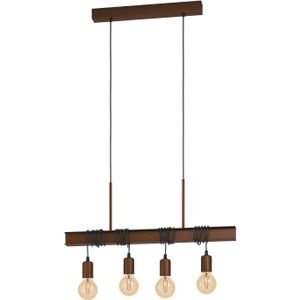 EGLO Townshend 4 Hanglamp - E27 - 70 cm - Bruin