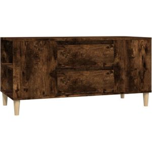 The Living Store Tv-meubel Scandinavische stijl - 102x44.5x50 cm - Gerookt eiken - Duurzaam hout