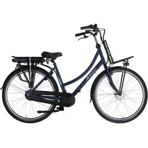 AMIGO Elektrische Transportfiets E-Lagos T3 28 Inch 50 cm Dames 7V Rollerbrake Matblauw