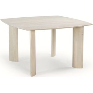 Giga Meubel - Eettafel Vierkant 130cm - Naturel Mangohout - Sieb