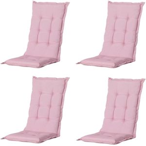 Madison - Tuinkussens Hoge Rug Panama Soft Pink - 123x50 - Roze - 4 Stuks