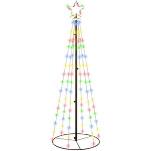 vidaXL Kegelkerstboom 108 LED's 70x180 cm meerkleurig