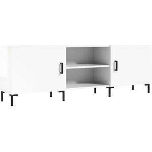 VidaXL TV-meubel 150x30x50 cm - Bewerkt Hout - Hoogglans Wit