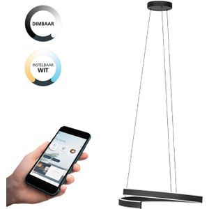 EGLO connect.z Andabaia-Z Smart Hanglamp - Ø 60 cm - Zwart/Wit - Instelbaar wit licht - Dimbaar - Zigbee