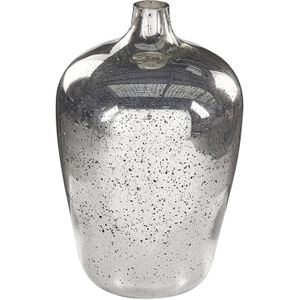Beliani KACHORI - Bloemenvaas - Zilver - Glas