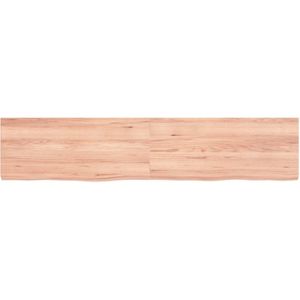 The Living Store Wandplank Eikenhout - 140x30x4 cm - Rustieke stijl