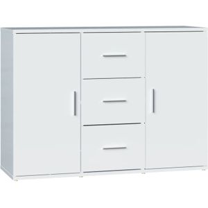 The Living Store Dressoir Wit - - Kasten - 91x29.5x65 cm (LxBxH)