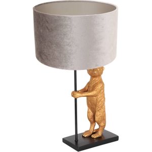 Anne Lighting Animaux tafellamp grijs metaal 50 cm hoog