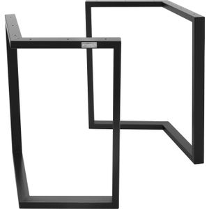 Tafelpoten Set van 2 V Vorm 70x72 cm Zwart Metaal ML-Design