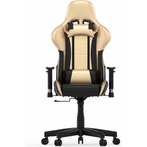 Gamestoel GoldGamer deluxe - bureaustoel - racing gaming stoel - zwart goud