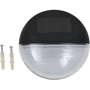 The Living Store Solarwandlamp - LED Tuinverlichting - 11 x 5 cm - Zwart