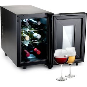 alpina Wijnkoelkast - 230V - 6 Flessen - Instelbare Temperatuur 11°C tot 18°C - Digitale Display - Zwart