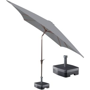 Kopu® vierkante parasol Altea 230x230 cm met voet - Light Grey