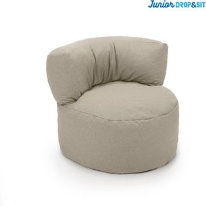 Parya - Zitzak Stoel Junior - Beige - 70 x 50 cm - Kinderstoel met Vulling voor Binnen