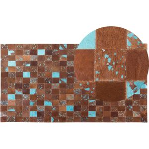 ALIAGA - Laagpolig vloerkleed - Bruin - 80 x 150 cm - Koeienhuid leer