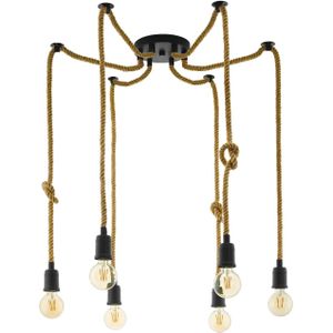 EGLO Rampside Vintage Hanglamp - E27 - 6 lichts