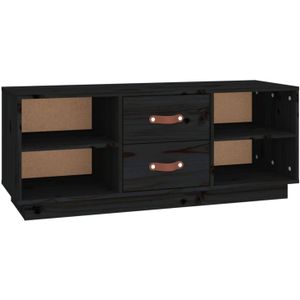 vidaXL-Tv-meubel-100x34x40-cm-massief-grenenhout-zwart