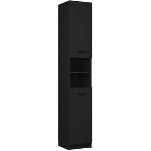VidaXL-Badkamerkast-32x34x188,5-cm-bewerkt-hout-zwart