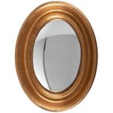 HAES DECO - Ovale Spiegel - Kleur Goudkleurig - Formaat 24x5x32 cm - Materiaal Hout / Glas - Wandspiegel, Spiegel Ovaal