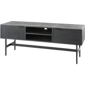 Hoyz Collection - TV-meubel Marina - 40x140x55cm - Massief Mango Zwart