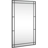 vidaXL-Wandspiegel-rechthoekig-60x100-cm-ijzer-zwart