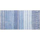 YARDERE - Laagpolig vloerkleed - Blauw - 80 x 150 cm - Viscose