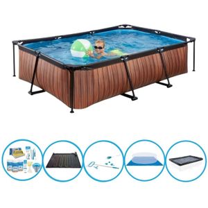 EXIT Zwembad Timber Style - Frame Pool 300x200x65 cm - Inclusief bijbehorende accessoires